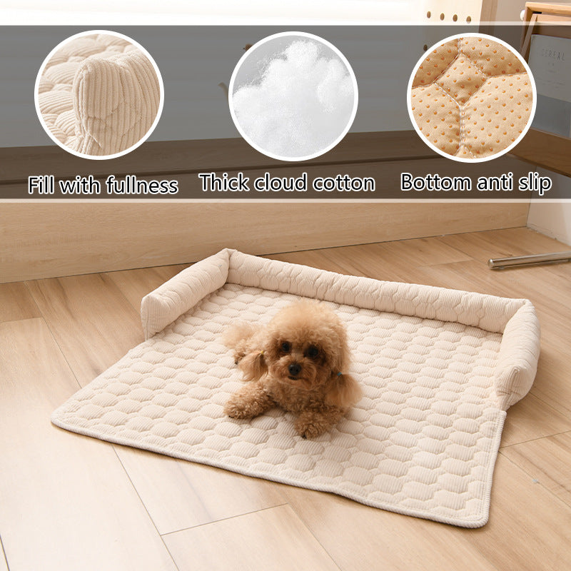 Pet Sofa Cushion Thickened Anti-cat Scratch Sofa Pet Nest Non-slip Kennel Cat Mat for Cats and Dogs Sleeping